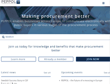 Tablet Screenshot of peppol.eu
